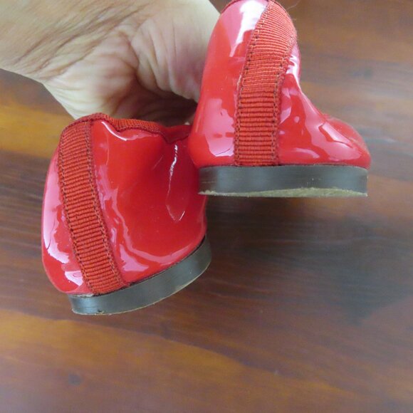J.Crew Red Patent Leather Ballet Shoes Size 5 - Picture 10 of 10